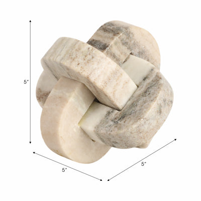 5 Onyx Marble Rounded Knot, Tan