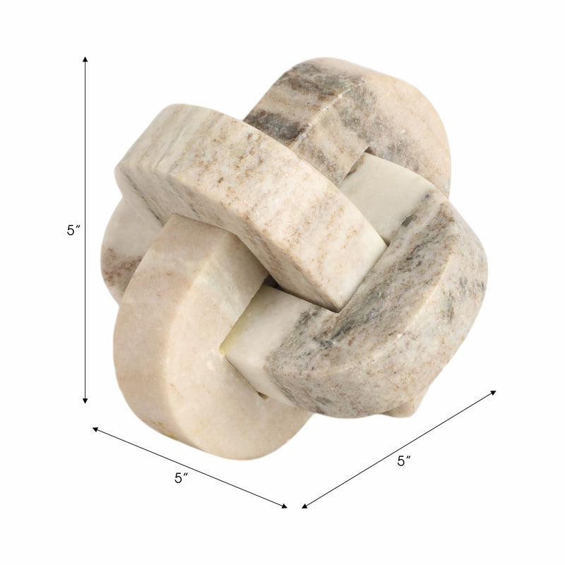 5 Onyx Marble Rounded Knot, Tan