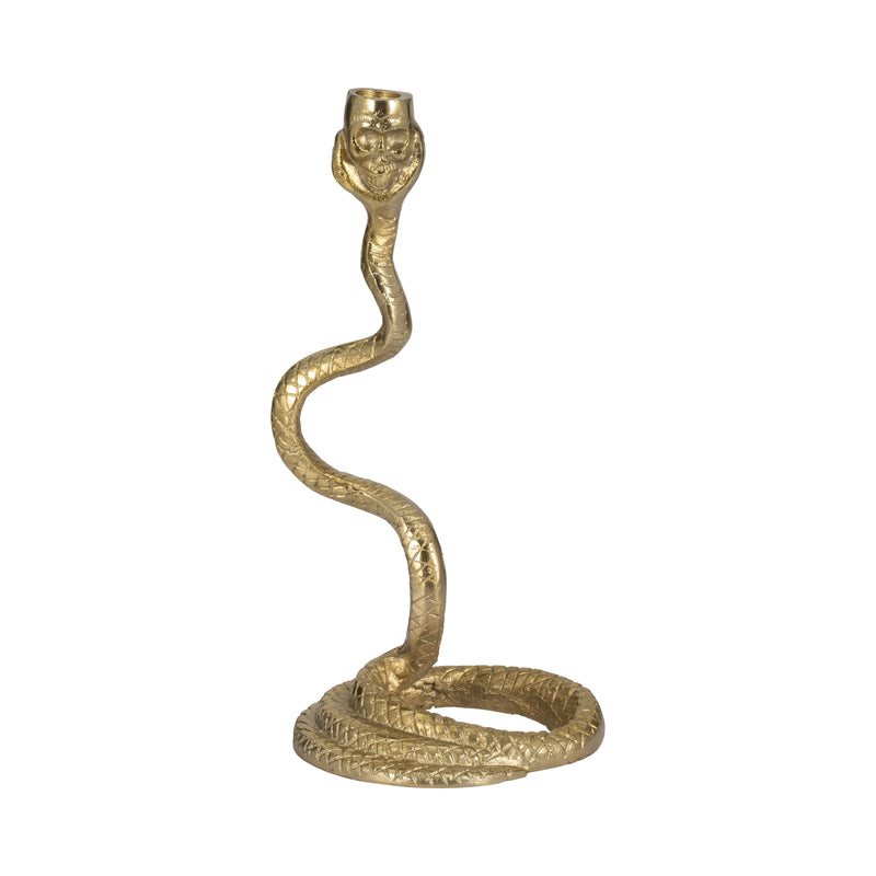 13 Snake Taper Candle Holder, Gold