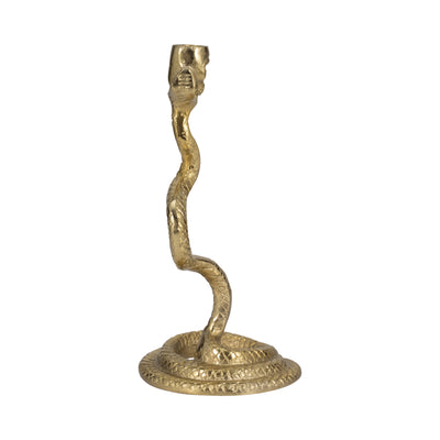 13 Snake Taper Candle Holder, Gold