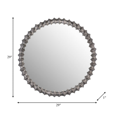 METAL,29,RING TEXTURE MIRROR,BRUSHED NICKEL