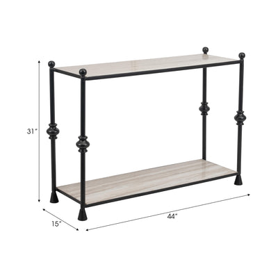 Metal, 44 Elliot Console Table, Black, K/d