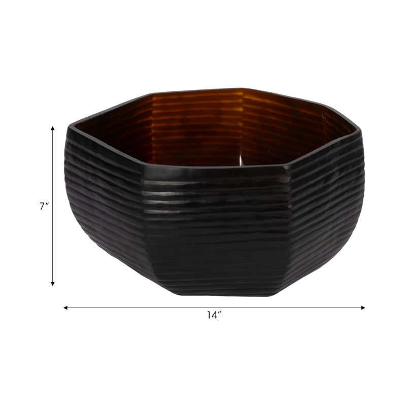 14 Dimma Medium Brown Glass Bowl