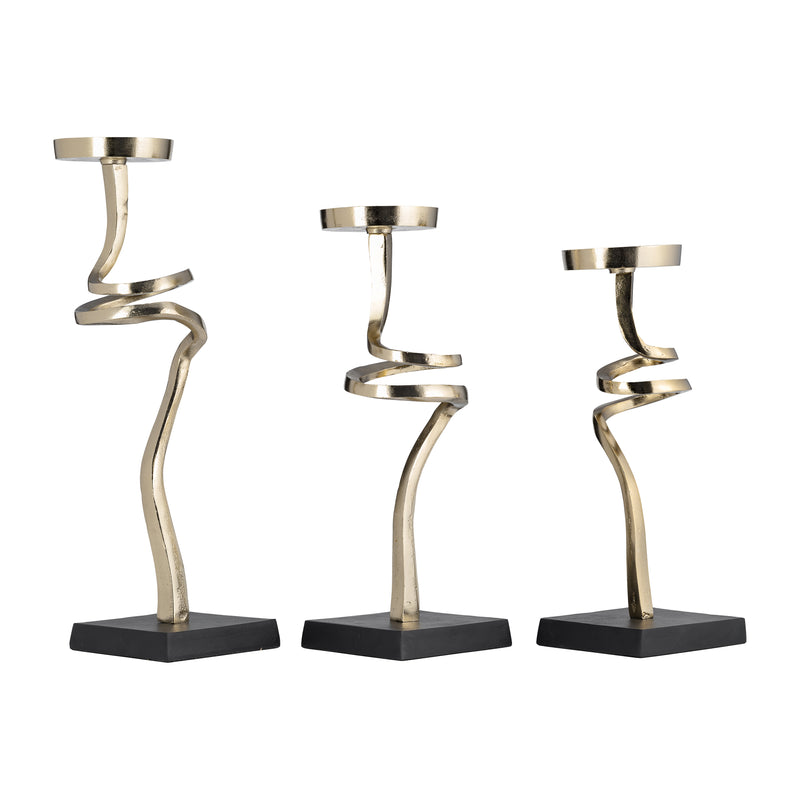 Metal,s/3 13,15,17,abstract Candle Pillar Holder,