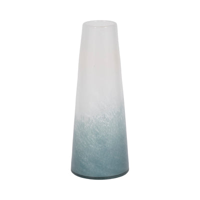 11 Light Blue Waters Vase, Blue/white