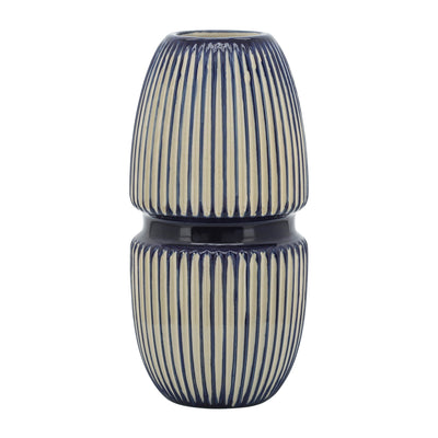 Cer, 12 Round Mallet Vase, Blue