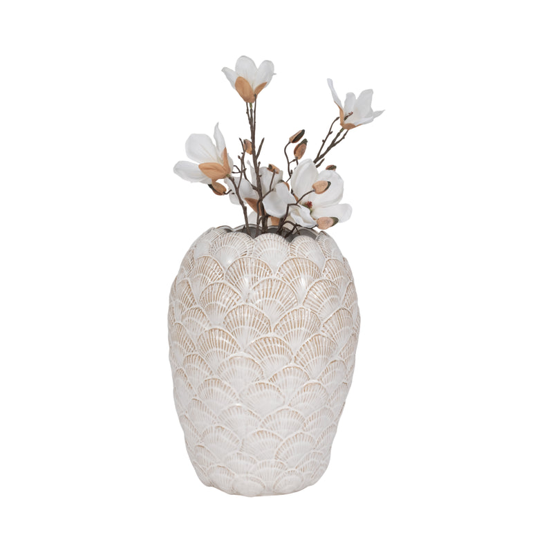 17 Seashells Vase, White