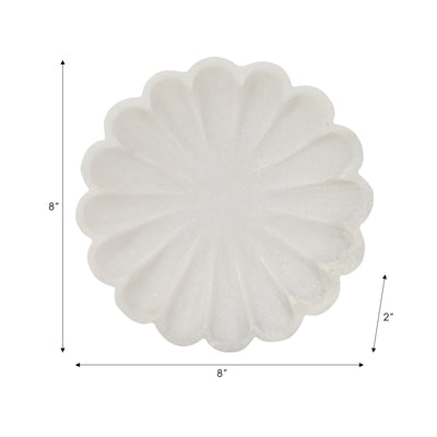 8 Hadara Marble Flower Tray, Tan