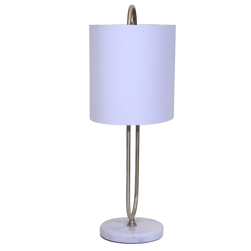 METAL 26 PAPER CLIP TABLE LAMP ON MARBLE BASE, GO