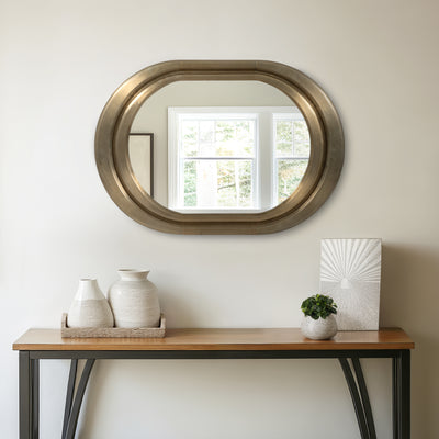 40x28 Sabel Oval Champagne Clad Mirror