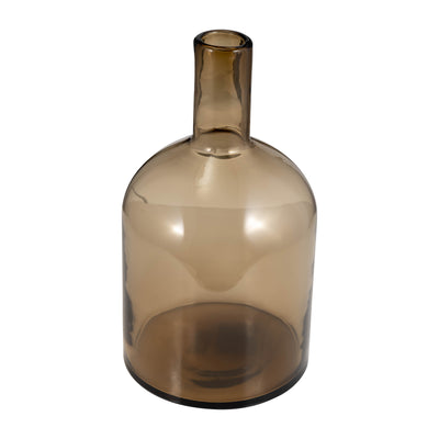 GLASS, 17 BOTTLE W/ STOPPER TAUPE