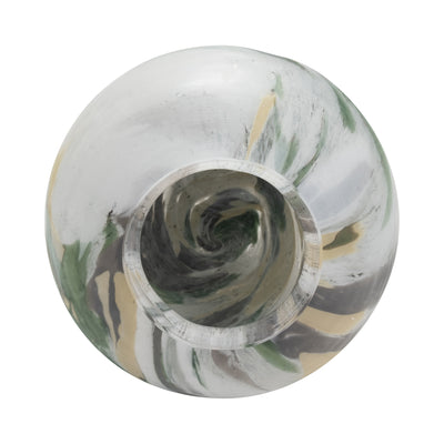 Marco Glass, 12 Marbled Look Vase, Multi