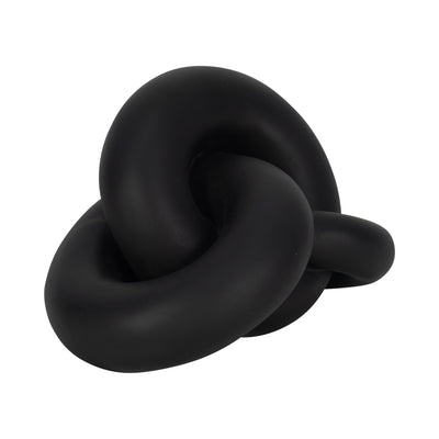 9 Resin Knot Decor, Black