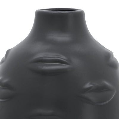 6 LIPS VASE, BLACK