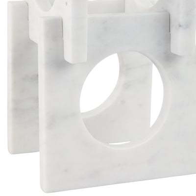 17 Vino Marble Wine Holder, White