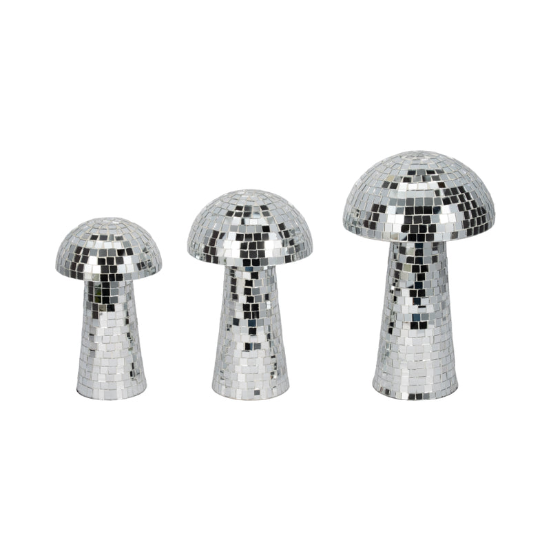 9 Mosaic Mushroom, Silver