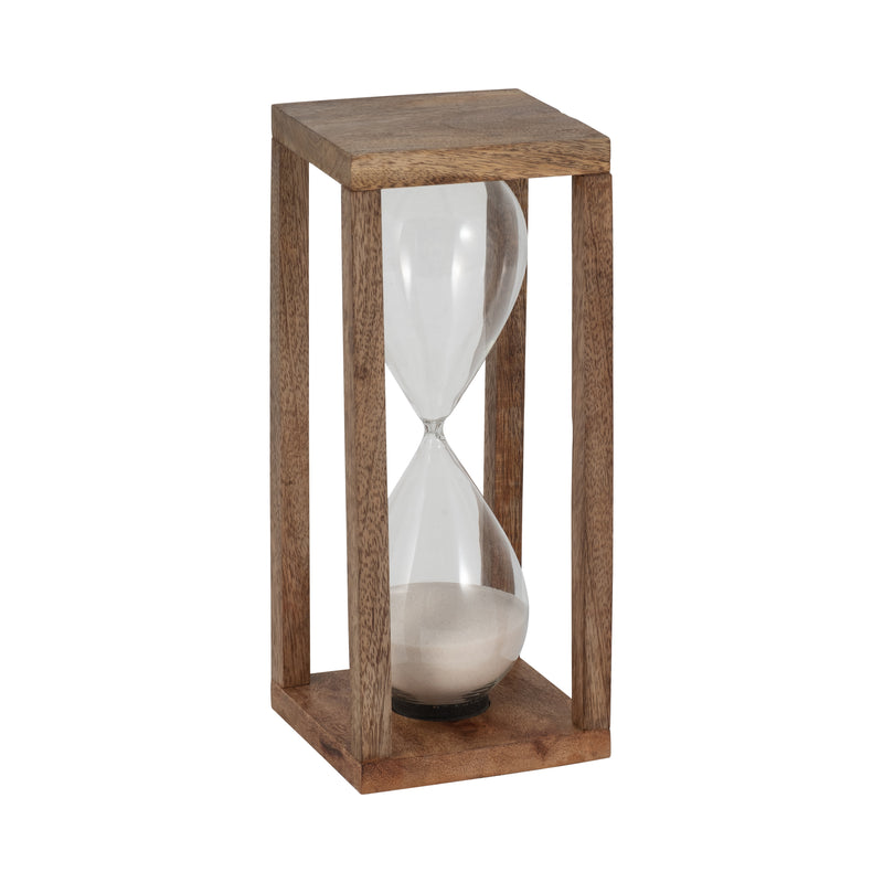 12 Tona Wooden Sandtimer, Brown/white