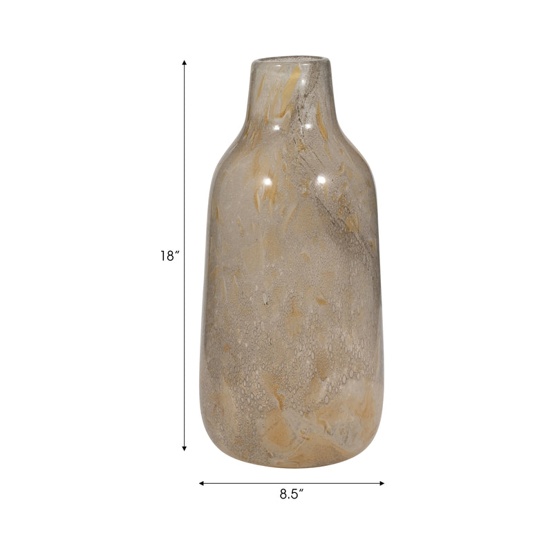 18 FOLEY LARGE NATURAL GLASS VASE