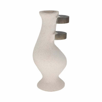 Ecomix, 15 Abstract Vase, Ivory