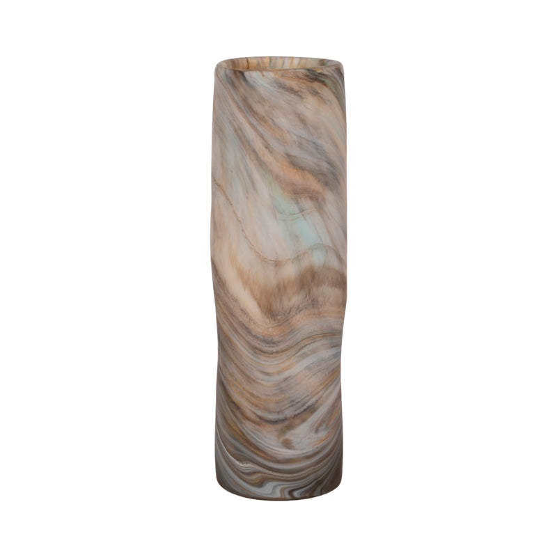 16 Dimpled Alabaster Finish Vase, Multi