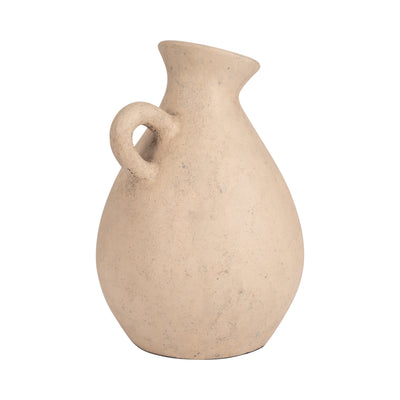 TERRACOTTA, 19 ORGANIC JUG WITH HANDLE, IVORY