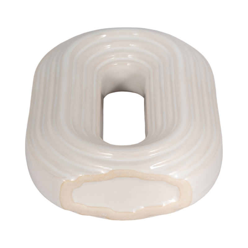 8 Oval Arch Vase, Ivory