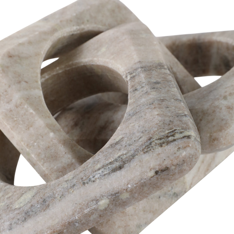 11 3-link Onyx Marble Chain, Beige