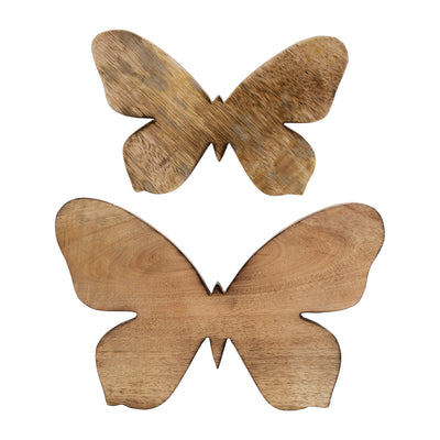 WOOD, 9 BUTTERFLY DECO, BROWN