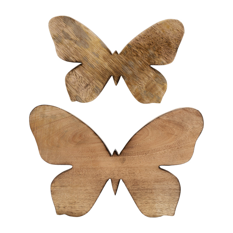 WOOD, 9 BUTTERFLY DECO, BROWN