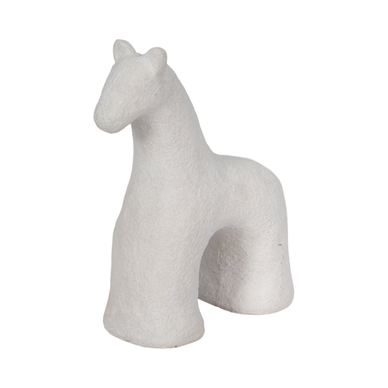 9 Textured Horse, White