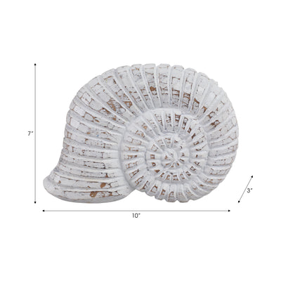 10 Wooden Snail Decor, Wht