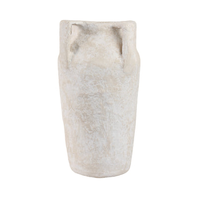 20x12 Paper Mache Handle Vase, White