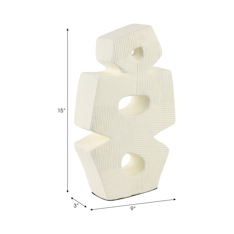 15 Terracotta Abstract Sculpture, Ivory