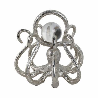 8x8 Octopus With Acrylic Ball, Silver