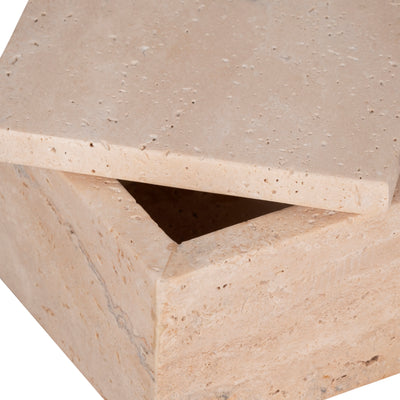 7 Travertine Box, Tan