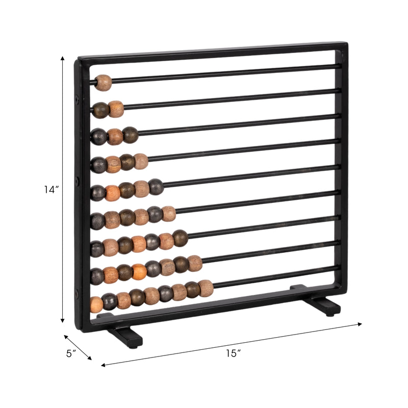 15 Decorative Abacus, Black Multi