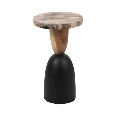 Petrified Wood, 20 Accent Table, Multi