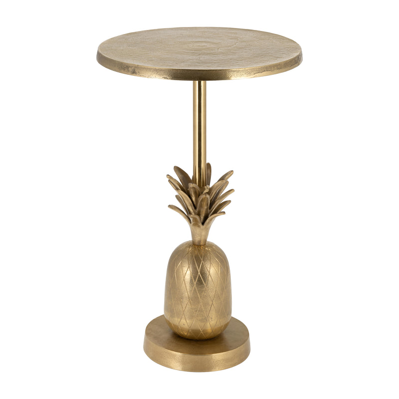 METAL, 15D/24H, GOLD PINEAPPLE SIDE TABLE, KD