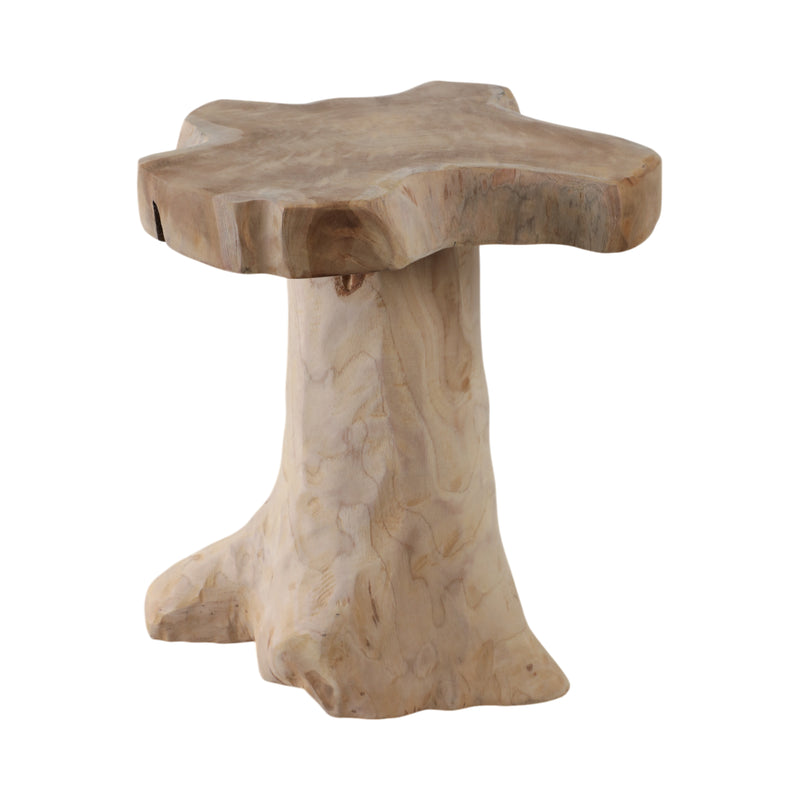 18 Teak Root Mushroom Accent Table, Natural