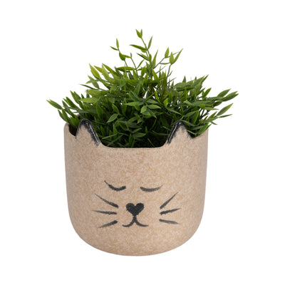 7 Kitty Planter, Tan