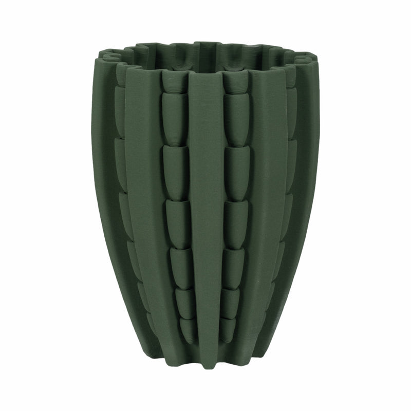 11 LAKELAND 3D PRINTED VASE, GREEN