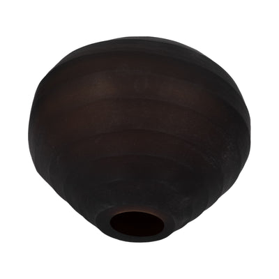 Glass, 10 Rotund Vase, Smokey Brown