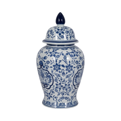 WHITE/BLUE TEMPLE JAR 18