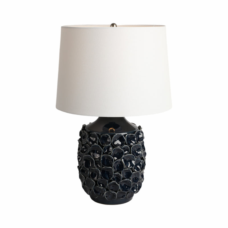 25 Coastal Discs Table Lamp, Navy Blue