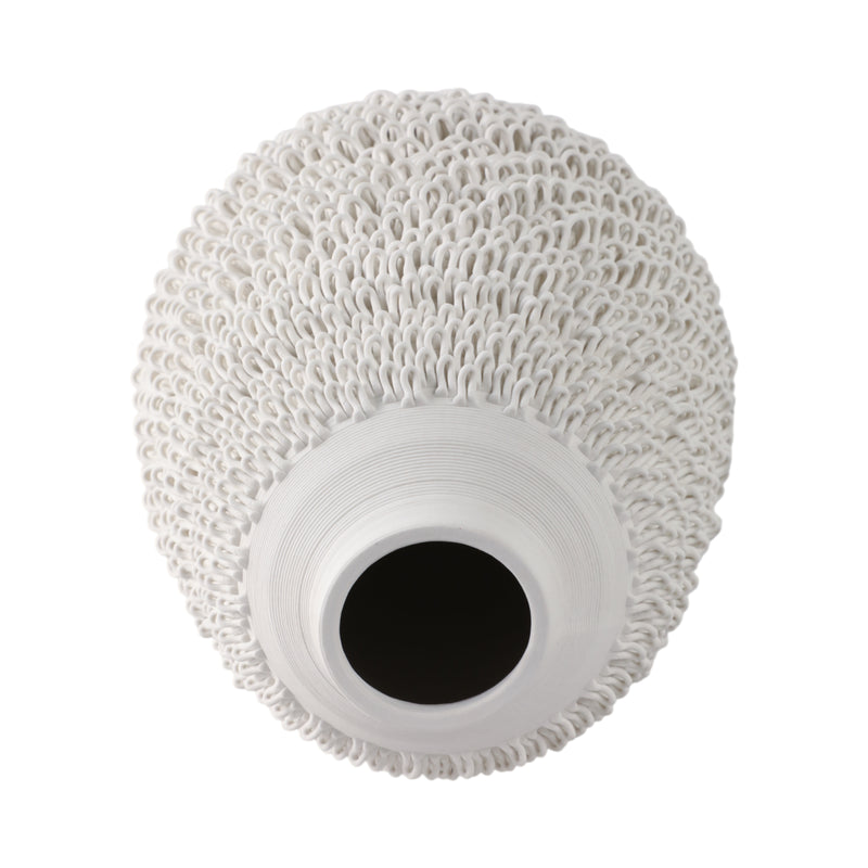 14 Arroyo Medium 3d Printed Porcelain Vase, Ivory