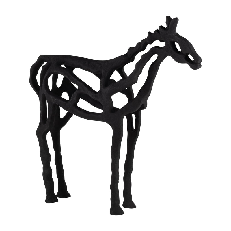 METAL,14H, HORSE ILLUSION SCULPTURE,BLACK