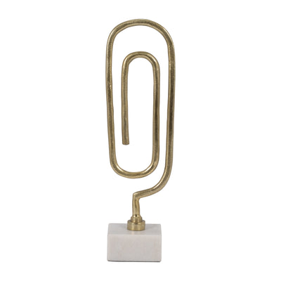 METAL, 18 PAPER CLIP SCULPTURE, GOLD