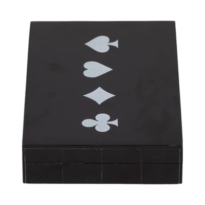 7 Cards & Dice Box, Black/white