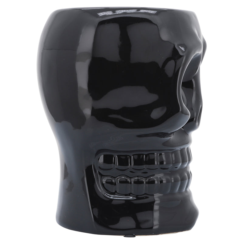 CER, 6 SKULL VASE, BLACK