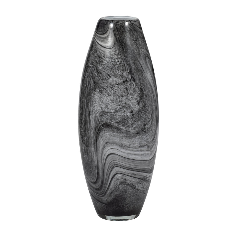 15 KATRINA GRAY SWIRL MEDIUM GLASS VASE